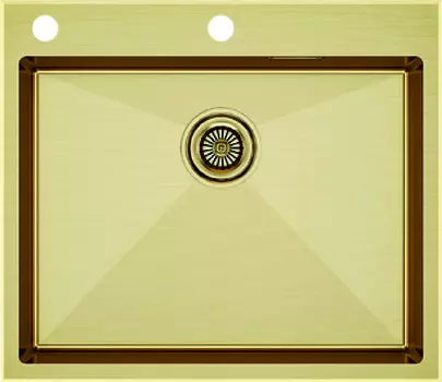 Кухонная мойка Paulmark KRONER-EDGE 59 PM775951-BG брашированное золото