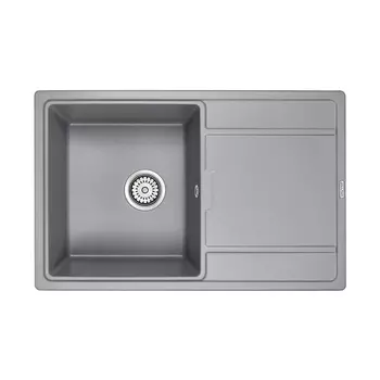 Кухонная мойка Paulmark FLUGEN 50-780 PM217850-GRM серый металлик