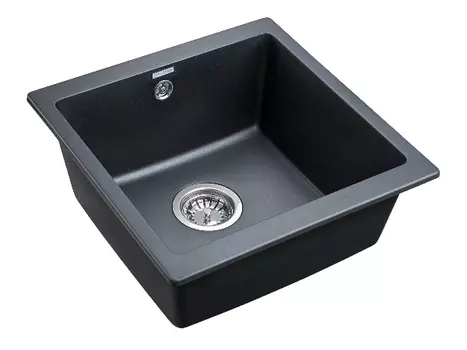 Кухонная мойка Paulmark GERA 50 PM104546-BLM черный металлик