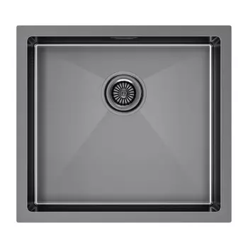 Кухонная мойка Paulmark Gerberg 48 см PM254844-GM воронёная сталь