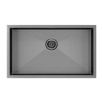 Кухонная мойка Paulmark Gerberg 74 см PM257444-GM вороненая сталь