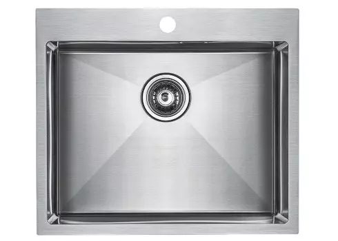 Кухонная мойка Paulmark Isar 59 см PM805951-BS брашированная нержавеющая сталь