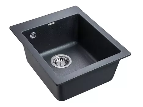 Кухонная мойка Paulmark KANTE 40 PM104249-BLM черный металлик