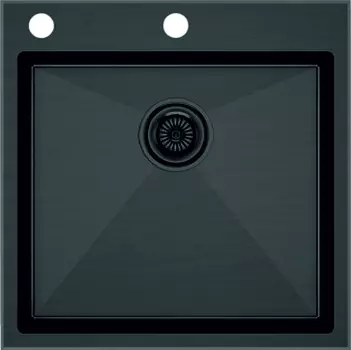 Кухонная мойка Paulmark KRONER-EDGE 51 PM775151-GM вороненая сталь
