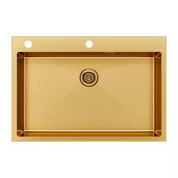 Кухонная мойка Paulmark KRONER-EDGE 75 PM777551-BG брашированное золото