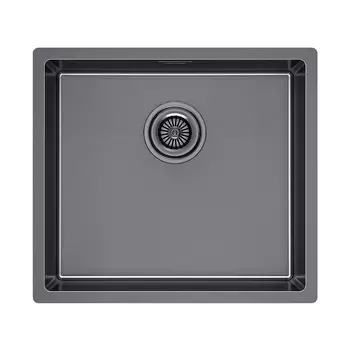 Кухонная мойка Paulmark LASSAN 49 UNI LA49-GM вороненая сталь