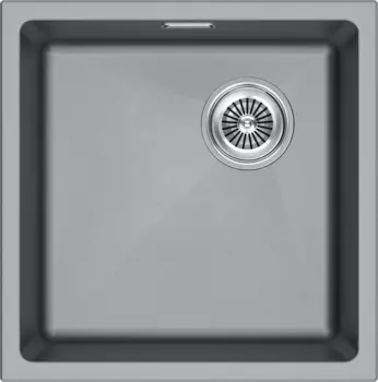 Кухонная мойка Paulmark LUMI 45UNI-SKEW LU45SK-GRM серый металлик