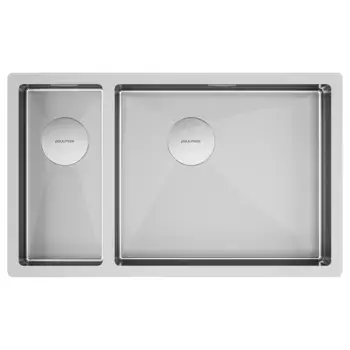Кухонная мойка Paulmark NEXT 69/2S UNI PM226944-BSL брашированная сталь