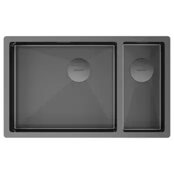 Кухонная мойка Paulmark NEXT 69/2S UNI PM226944-GML вороненая сталь