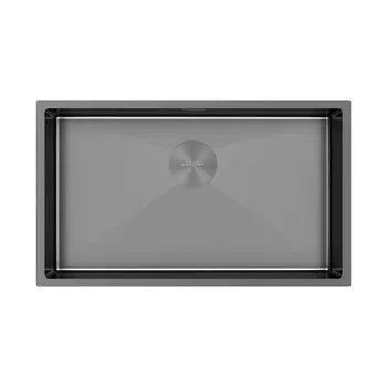 Кухонная мойка Paulmark NEXT 74 UNI PM217444-GM воронёная сталь