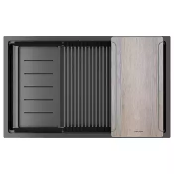 Кухонная мойка Paulmark NEXT-MULTI SINK 74 UNI PM787445-GM вороненая сталь