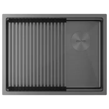 Кухонная мойка Paulmark NEXT-PRO 58 UNI PM705845-GM вороненая сталь