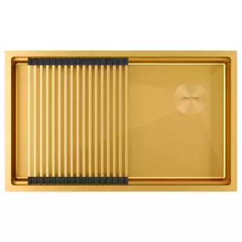 Кухонная мойка Paulmark NEXT-PRO 74 UNI PM707445-BG брашированное золото