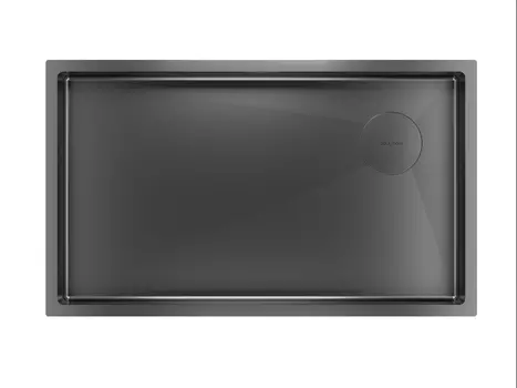 Кухонная мойка Paulmark NEXT-SKEW 74 UNI PM887444-GM вороненая сталь