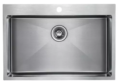 Кухонная мойка Paulmark Saar 75 см PM807551-BS брашированная нержавеющая сталь