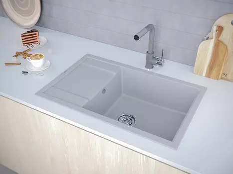 Кухонная мойка Paulmark FLUGEN 60 PM317850-GRM серый металлик