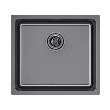 Кухонная мойка Paulmark YUNI 49 UNI 49 см YU49-GM воронёная сталь