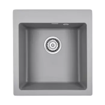 Кухонная мойка Paulmark KANTE 45 PM104651-GRM серый металлик