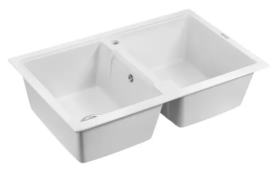 Кухонная мойка Paulmark TANDEM 80/2 PM238150-WH белый