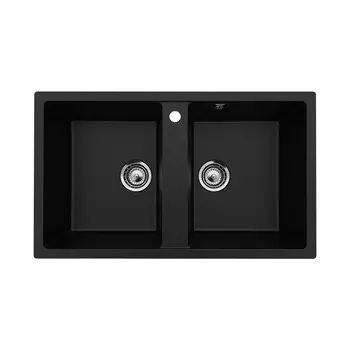 Кухонная мойка Ulgran 86 см U-708-344 ультра-черная
