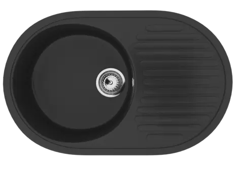 Кухонная мойка Ulgran Classic 72 см U-107-344 черная