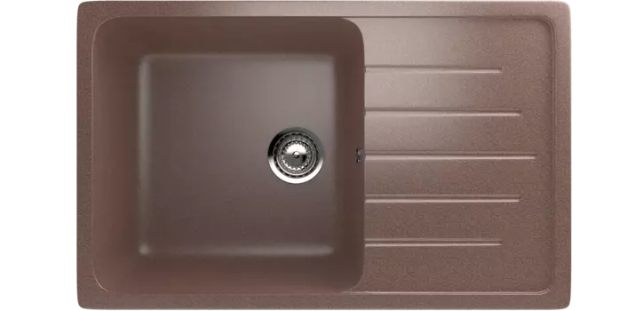 Кухонная мойка Ulgran Classic 75 см U-400-307 коричневая