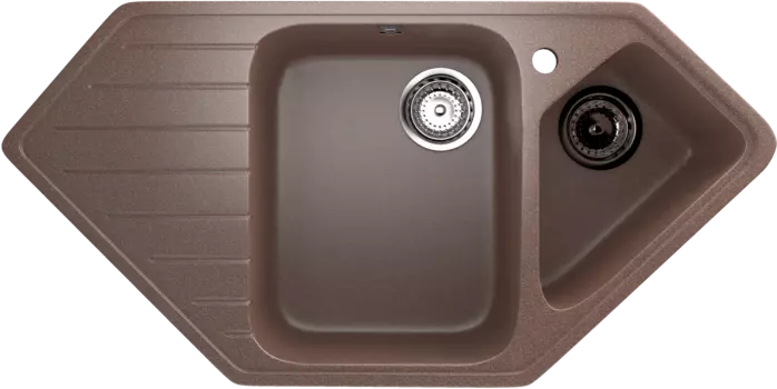 Кухонная мойка Ulgran Classic 97 см U-409-307 коричневая