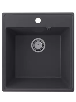 Кухонная мойка Ulgran Quartz 46 см Forte 460-08 черная