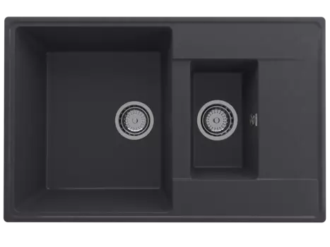 Кухонная мойка Ulgran Quartz 78 см Prima 780 1,5 K-08 черная