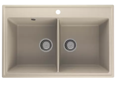Кухонная мойка Ulgran Quartz 78 см Ruma 780-03 бежевая
