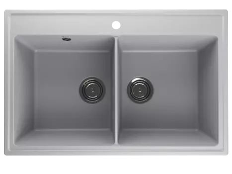 Кухонная мойка Ulgran Quartz 78 см Ruma 780-04 платина