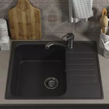 Кухонная мойка Uperwood 202 60 см 391020211 черная