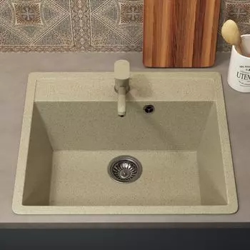 Кухонная мойка Uperwood ECON UPD-104-002 57 см бежевая матовая