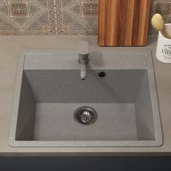 Кухонная мойка Uperwood ECON UPD-104-003 57 см серая матовая