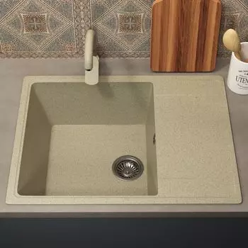 Кухонная мойка Uperwood ECON UPD-202-002 65 см бежевая матовая
