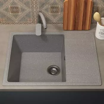 Кухонная мойка Uperwood ECON UPD-202-003 65 см серая матовая