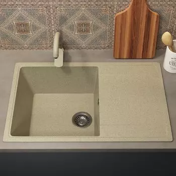 Кухонная мойка Uperwood ECON UPD-507-002 74 см бежевая матовая