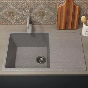 Кухонная мойка Uperwood ECON UPD-507-003 74 см серая матовая