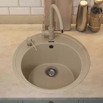 Кухонная мойка Uperwood Quartz Premium UPD-01-02 51 см бежевая