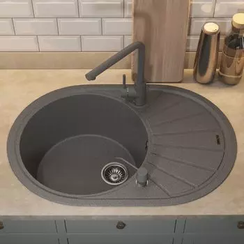 Кухонная мойка Uperwood Quartz Premium UPD-02-03 76 см серая