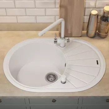 Кухонная мойка Uperwood Quartz Premium UPD-02-01 76 см белая