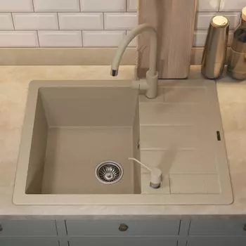 Кухонная мойка Uperwood Quartz Premium UPD-03-02 65 см бежевая