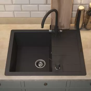 Кухонная мойка Uperwood Quartz Premium UPD-03-04 65 см черная