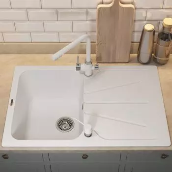 Кухонная мойка Uperwood Quartz Premium UPD-04-01 78 см белая