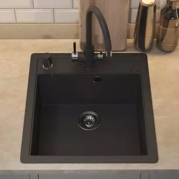 Кухонная мойка Uperwood Quartz Premium UPD-07-04 46 см черная