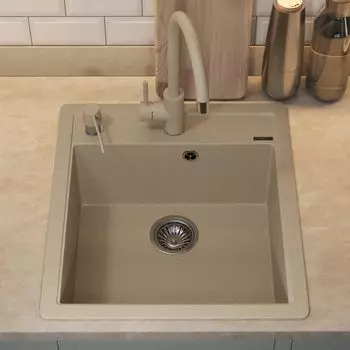 Кухонная мойка Uperwood Quartz Premium UPD-07-02 46 см бежевая
