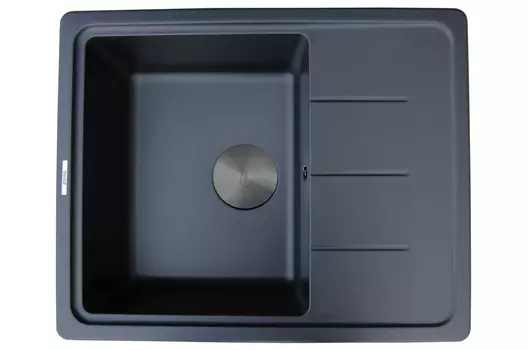 Кухонная мойка ZorG GR 62 см GR 615 BLACK GRAFIT черная матовая