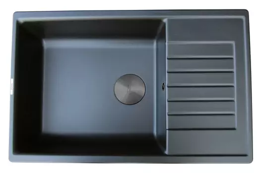 Кухонная мойка ZorG GR 78 см GR 780 BLACK GRAFIT черная матовая