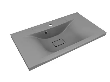 Кварцевая раковина Uperwood Elen Quartz 80 см серая матовая, серый шелк