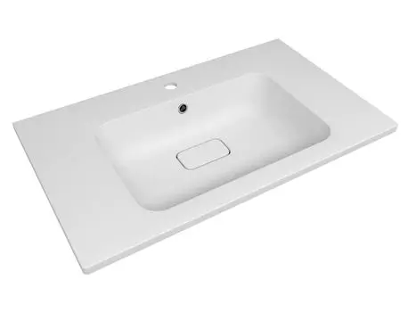 Кварцевая раковина Uperwood Lagoon Quartz 80 см белая матовая, жасмин